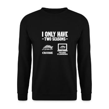 Kreuzfahrt - Unisex Pullover - Schwarz - Vorne - Alina (178cm) & Michal (187cm)