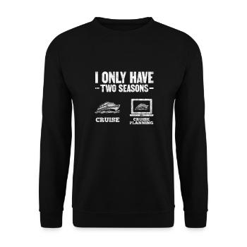 Cruise Cruise Ship Holiday Ship Gift - Unisex Sweatshirt - black - Front - Alina (178cm) & Michal (187cm)