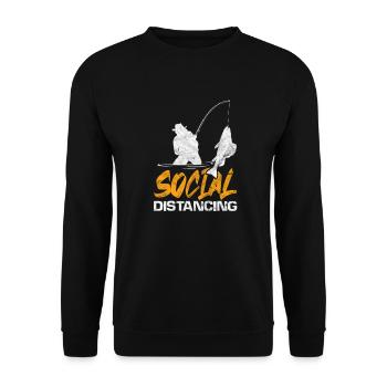Angler - Unisex Pullover - Schwarz - Vorne - Alina (178cm) & Michal (187cm)