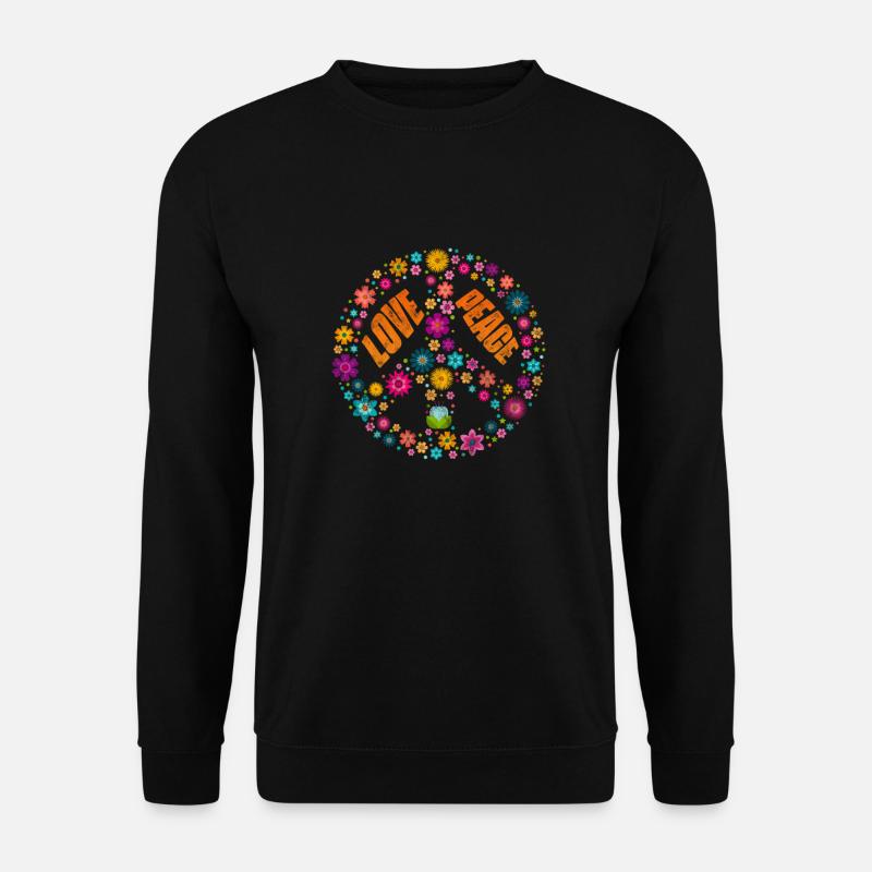Hippie - Unisex Pullover - Schwarz