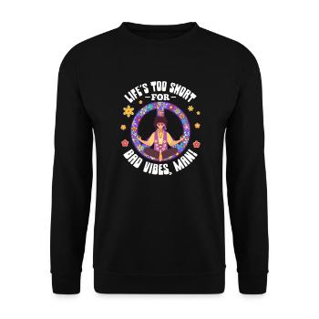 Hippie Peace Flower Power Amour Paix Cadeau - Sweat-shirt Unisexe - noir - Devant - Alina (178cm) & Michal (187cm)