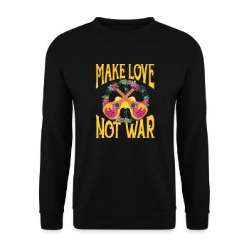 Hippie Peace Flower Power Amour Paix Cadeau - Sweat-shirt Unisexe - noir - Devant - Alina (178cm) & Michal (187cm)