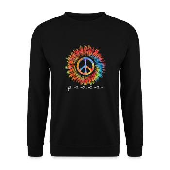 Hippie - Unisex Pullover - Schwarz - Vorne - Alina (178cm) & Michal (187cm)
