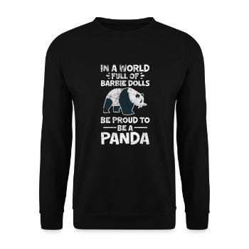 Panda - Sweat-shirt Unisexe - noir - Devant - Alina (178cm) & Michal (187cm)