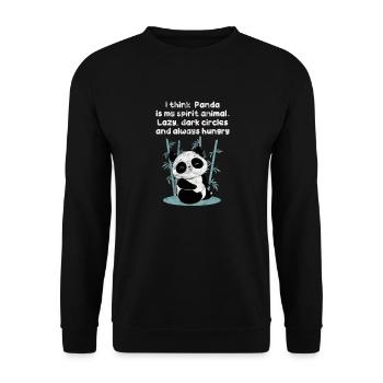 Panda - Sweat-shirt Unisexe - noir - Devant - Alina (178cm) & Michal (187cm)