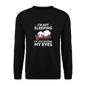 Panda Panda Ours Ours Animal Pandas Cadeau - Sweat-shirt Unisexe - noir - Devant - Alina (178cm) & Michal (187cm)