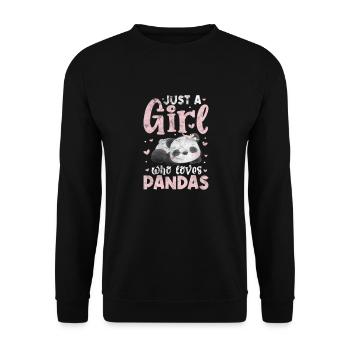 Panda - Sweat-shirt Unisexe - noir - Devant - Alina (178cm) & Michal (187cm)