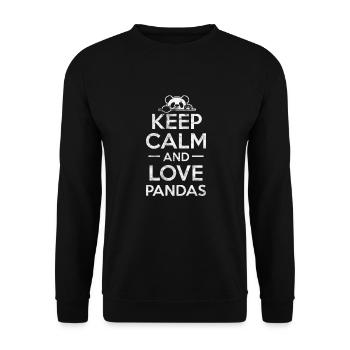 Panda - Sweat-shirt Unisexe - noir - Devant - Alina (178cm) & Michal (187cm)