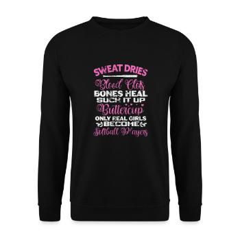 Softball - Sweat-shirt Unisexe - noir - Devant - Alina (178cm) & Michal (187cm)