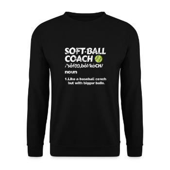Entraîneur de softball - Sweat-shirt Unisexe - noir - Devant - Alina (178cm) & Michal (187cm)