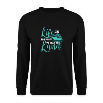 Kreuzfahrt - Unisex Pullover - Schwarz - Vorne - Alina (178cm) & Michal (187cm)