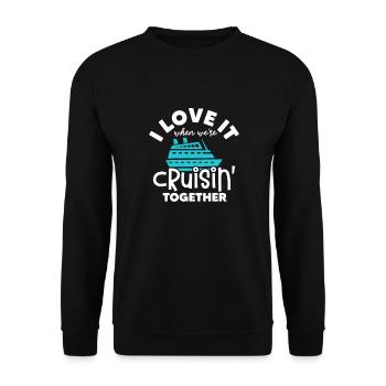 Kreuzfahrt - Unisex Pullover - Schwarz - Vorne - Alina (178cm) & Michal (187cm)