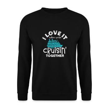Cruise Cruise Ship Holiday Ship Gift - Unisex Sweatshirt - black - Front - Alina (178cm) & Michal (187cm)
