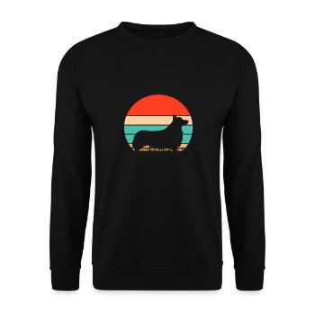 Corgi - Unisex Sweatshirt - black - Front - Alina (178cm) & Michal (187cm)