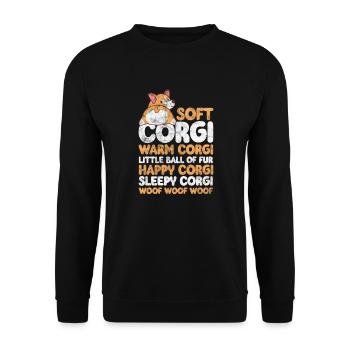 Welsh Corgi Dog Dog Dog Race Cadeau - Sweat-shirt Unisexe - noir - Devant - Alina (178cm) & Michal (187cm)