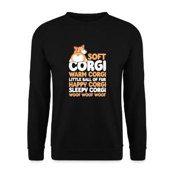 Corgi - Unisex Pullover - Schwarz - Vorne - Alina (178cm) & Michal (187cm)