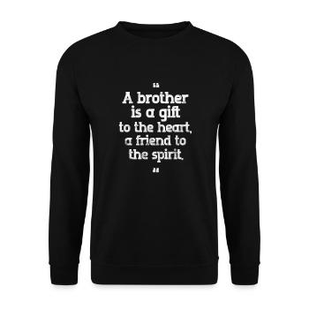 Brother - Unisex Sweatshirt - black - Front - Alina (178cm) & Michal (187cm)