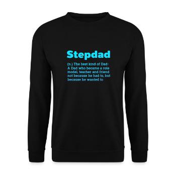 Beau-père Père Beau-père Papa Cadeau de fête des pères - Sweat-shirt Unisexe - noir - Devant - Alina (178cm) & Michal (187cm)