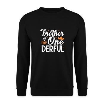 Big Brother Sibling Sister Gift - Unisex Sweatshirt - black - Front - Alina (178cm) & Michal (187cm)