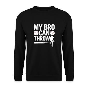 Frère Baseball Frères et sœurs Cadeau - Sweat-shirt Unisexe - noir - Devant - Alina (178cm) & Michal (187cm)