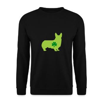 Corgi - Unisex Sweatshirt - black - Front - Alina (178cm) & Michal (187cm)