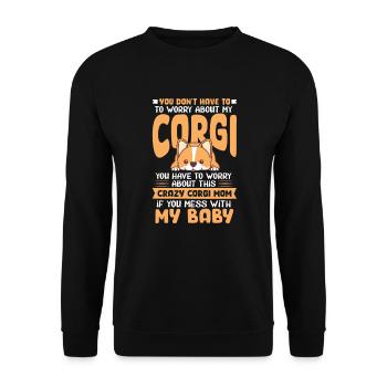 Corgi - Unisex Sweatshirt - black - Front - Alina (178cm) & Michal (187cm)