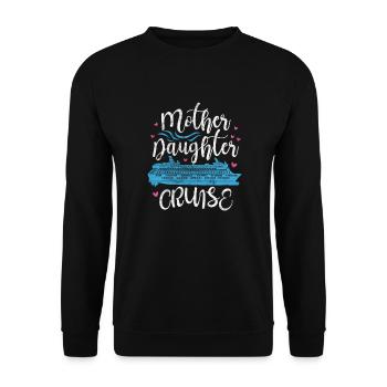 Kreuzfahrt Mutter Tochter Geschenk - Unisex Pullover - Schwarz - Vorne - Alina (178cm) & Michal (187cm)