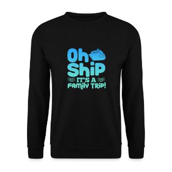 Kreuzfahrt 2022 Familie - Unisex Pullover - Schwarz - Vorne - Alina (178cm) & Michal (187cm)