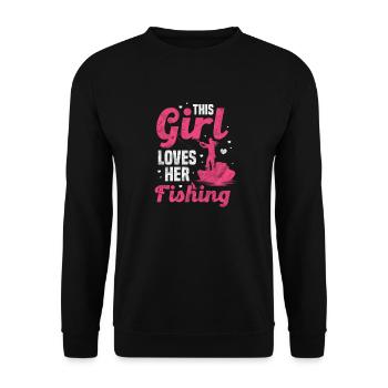 Angler - Unisex Sweatshirt - black - Front - Alina (178cm) & Michal (187cm)