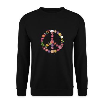 Hippy - Unisex Sweatshirt - black - Front - Alina (178cm) & Michal (187cm)