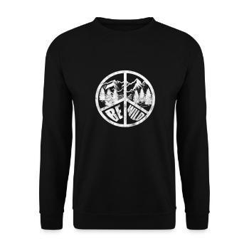 Hippy - Unisex Sweatshirt - black - Front - Alina (178cm) & Michal (187cm)