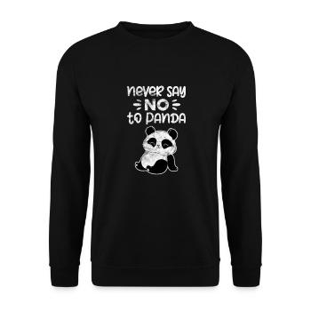 Panda - Sweat-shirt Unisexe - noir - Devant - Alina (178cm) & Michal (187cm)