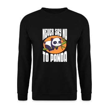 Panda Panda Bear Bear Animal Pandas Gift - Unisex Sweatshirt - black - Front - Alina (178cm) & Michal (187cm)