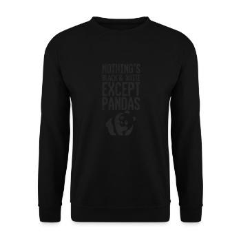 Panda - Sweat-shirt Unisexe - noir - Devant - Alina (178cm) & Michal (187cm)
