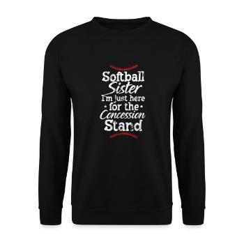 Softball Sœur - Sweat-shirt Unisexe - noir - Devant - Alina (178cm) & Michal (187cm)