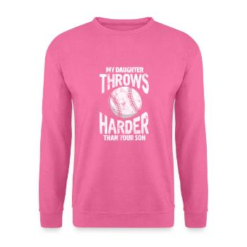 Fille de Softball - Sweat-shirt Unisexe - rose - Devant