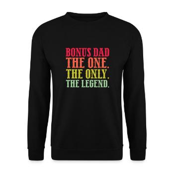 Beau-père Père Beau-père Papa Cadeau de fête des pères - Sweat-shirt Unisexe - noir - Devant - Alina (178cm) & Michal (187cm)