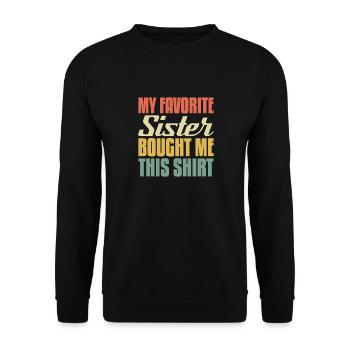 Big Brother Sibling Sister Gift - Unisex Sweatshirt - black - Front - Alina (178cm) & Michal (187cm)