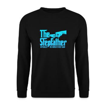 Stepfather Father Stepdad Papa Father's Day Gift - Unisex Sweatshirt - black - Front - Alina (178cm) & Michal (187cm)