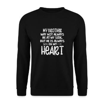 Brother - Unisex Sweatshirt - black - Front - Alina (178cm) & Michal (187cm)