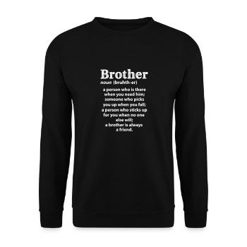 Big Brother Sibling Sister Gift - Unisex Sweatshirt - black - Front - Alina (178cm) & Michal (187cm)