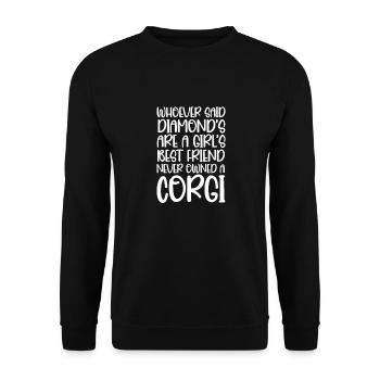 Corgi - Unisex Sweatshirt - black - Front - Alina (178cm) & Michal (187cm)