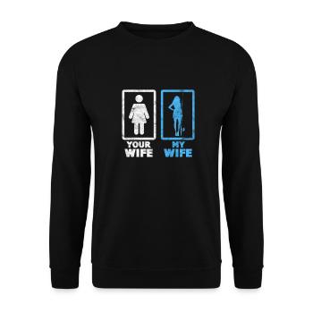 Angler - Unisex Sweatshirt - black - Front - Alina (178cm) & Michal (187cm)