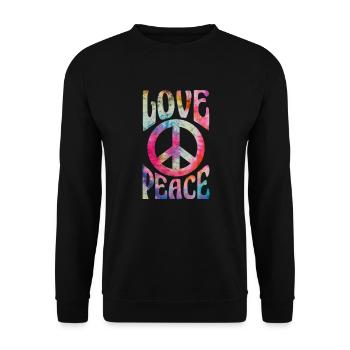 Hippy - Unisex Sweatshirt - black - Front - Alina (178cm) & Michal (187cm)
