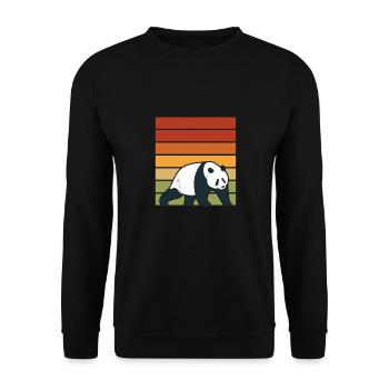 Panda Panda Bear Bear Animal Pandas Gift - Unisex Sweatshirt - black - Front - Alina (178cm) & Michal (187cm)