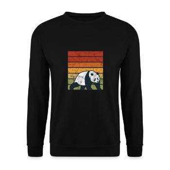 Panda - Sweat-shirt Unisexe - noir - Devant - Alina (178cm) & Michal (187cm)