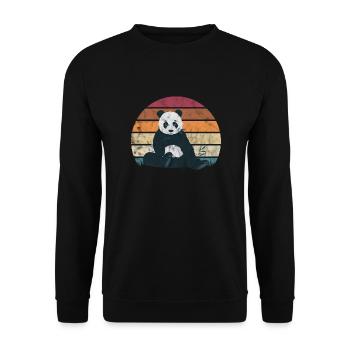 Panda - Sweat-shirt Unisexe - noir - Devant - Alina (178cm) & Michal (187cm)