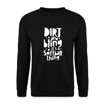 Softball Spieler Baseball Sport Pitcher Geschenk - Unisex Pullover - Schwarz - Vorne - Alina (178cm) & Michal (187cm)