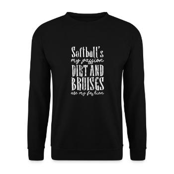 Softball - Sweat-shirt Unisexe - noir - Devant - Alina (178cm) & Michal (187cm)