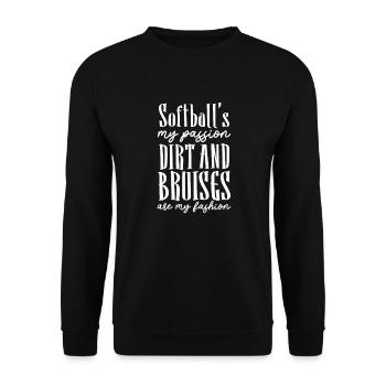 Softball Spieler Baseball Sport Pitcher Geschenk - Unisex Pullover - Schwarz - Vorne - Alina (178cm) & Michal (187cm)